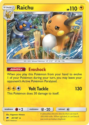 Raichu in the Pokemon TCG